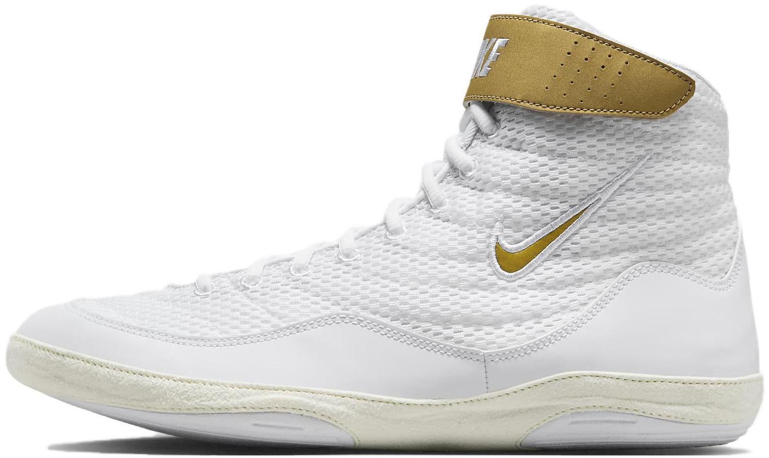 nike inflict white and gold